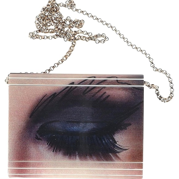 Jimmy Choo Gold and Black Evening Clutch - Picture 2 of 5